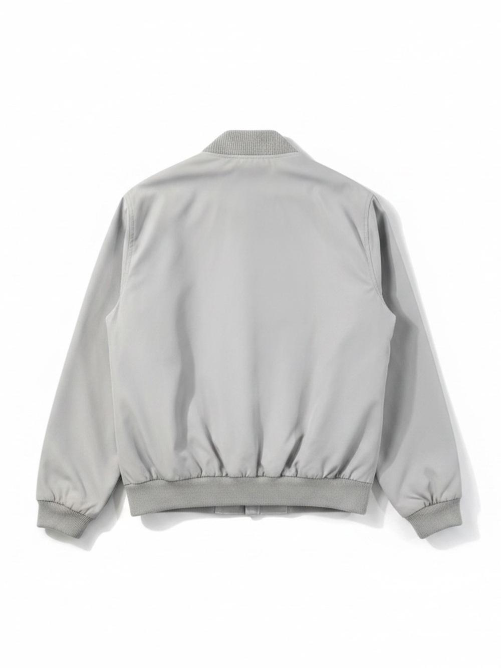 Vintage Hill & Archer Womens Bomber Jacket Gray Zip Snap Front Size Small - Picture 2 of 2